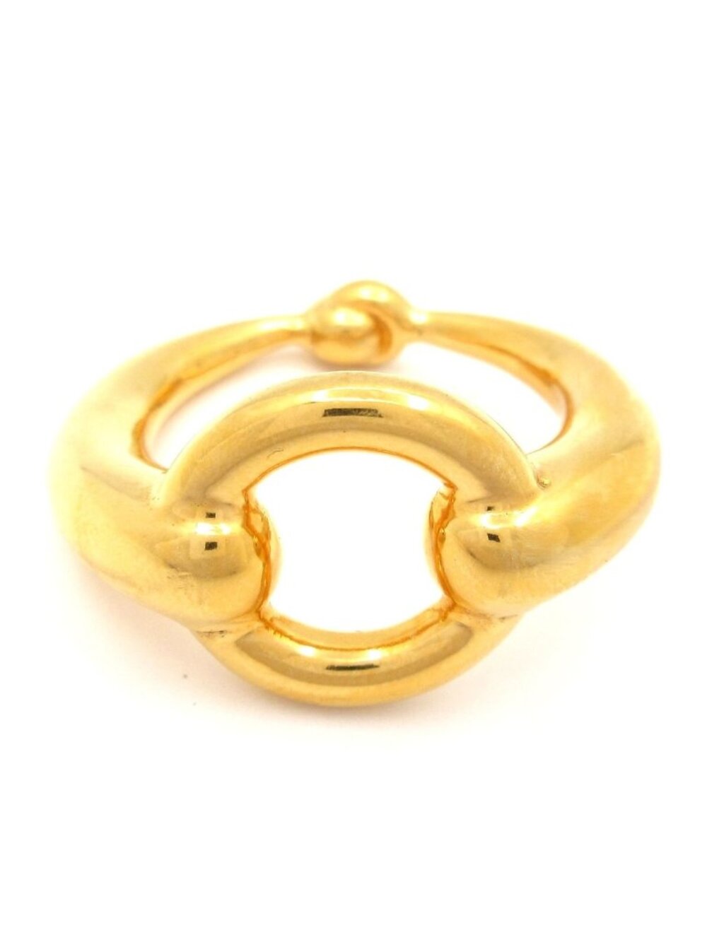 Hermes Scarf Ring Mo Gold